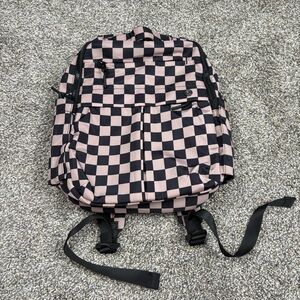 Iris & Rainbow Mini Checkered Brown Backpack